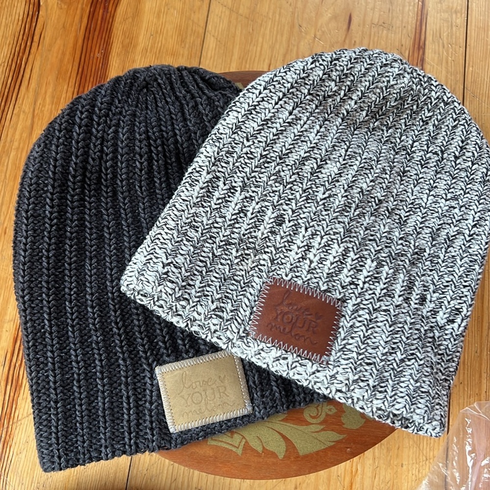 Set of 2 Love Your Melon Distressed Slouchy Beanies - Picture 14 of 16